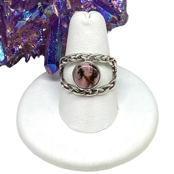 Artisan Jewelry - Artisan Silver and Pink Stone Ring